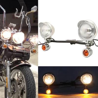 For Kawasaki VN Vulcan Classic Nomad Drifter 1500 Passing Light Bar Turn Signals — 第 1/4 张图片