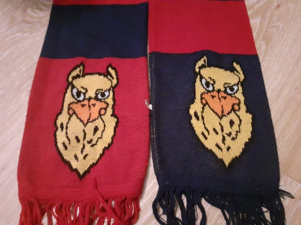 SCIARPA SCARF FOOTBALL CALCIO GENOA BANDE ROSSOBLÙ GRIFONI - Immagine 1 di 2