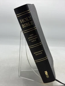 2000 NASB Giant Print Reference Bible Personal Size Black Leather Look VERY GOOD - Imagen 1 de 17