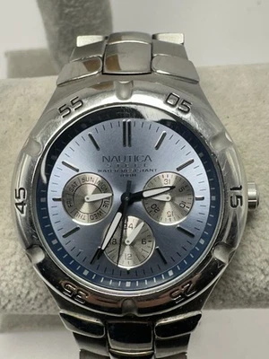 Reloj Hombre Nautica Acero 10075G Batería Nueva 38MM 7.25" M31 Foto 1 de 4