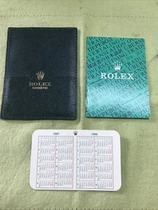 Vintage Rolex Geldbörse / Papieretui; Übersetzungsheft; 1997-1998 Kalender Set - Bild 1 von 5
