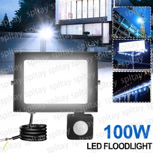Inundador LED con Detector de Movimiento 100W Foco Faro Exterior Lámpara Jardín DHL - Imagen 1 de 24