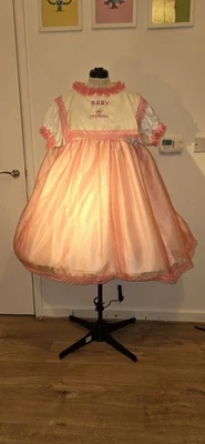 Vestido de organza satinado bebé adulto entrenamiento bebé bebé 42 a 48 pecho  Foto 1 de 4