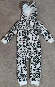Carter's Hooded Fleece Southwest Strampler Cozy 1-Piece Hooded Jumpsuit Zips, 18M - Bild 1 von 6