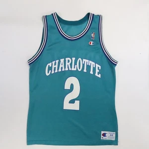 Vintage Charlotte Hornets Larry Johnson Champion Trikot Größe 44 NBA - Bild 1 von 3