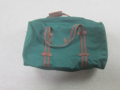 Polo Ralph Lauren Fragrance Duffle Bag Green Brown Little Pony Casual - Image 1 of 4