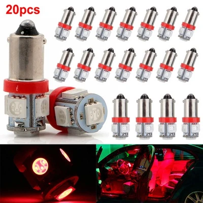 20pcs Car LED Light Bulbs Red T11 RV Camper 5-SMD 5050 12V 182 257 363 1445 - Image 1 of 4