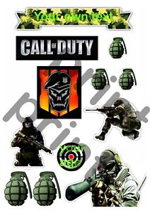 CALL OF DUTY EDIBLE PRINT cake toppers birthday cake