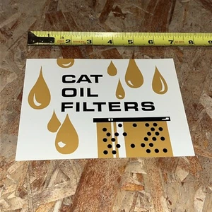 Insegna espositore concessionario gatto vintage trattore NOS menta - filtri olio bruco - Foto 1 di 3