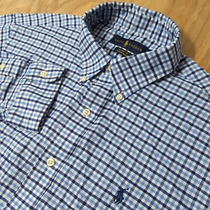 Ralph Lauren Herren Large blau Gingham Karo klassische Passform Performance Nylon Stretch - Bild 1 von 8
