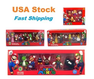 Set Collezione Mini Figure Super Mario, Stili Multipli, Kart, Topper Torte - Foto 1 di 25
