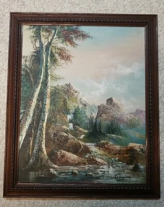 vintage oil painting signed framed - Picture 1 of 5