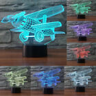 5V Desk Table Lamp Airplane 3D illusion Night Light 7-Color Changing LED Touch
