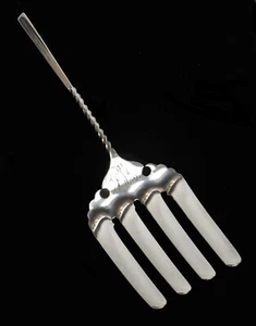 WHITING STERLINGSILBER QUADRATISCH GEDREHTER BLOCK 8 3/4" SPARGEL SERVIERER - Bild 1 von 4