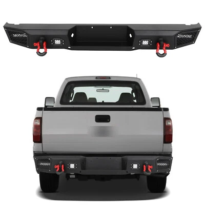 Rear Bumper with LED Lights For 1999-2016 Ford F250 F350 F450 F550 Super duty Foto 1 de 4