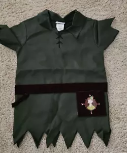 Vintage DISNEY Store Peter Pan Halloween costume pleather top tunic Size 4/6 - Picture 1 of 4