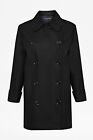 French Connection Black Double Breasted  Wool Coat Size UK12 EUR40 US8 RRP £220