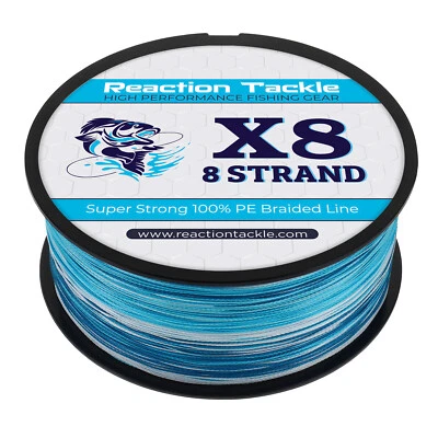 Reaction Tackle Pro Grade 8 Strand Braided Fishing Line Saltwater or Freshwater - Image 1 of 3