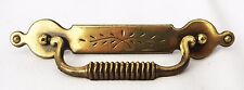 Chippendale Colonial brass antique hardware vintage drawer pull 5 1/2" on center