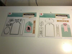 2X CUTTING & EMBOSSING DIES FOR SCRAPBOOKING MIX (J4410) - Imagen 1 de 2