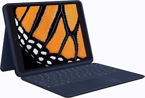 Logitech  Rugged Combo iPad Case For iPad 7th 8th 9th GEN  with Keyboard,  Blue