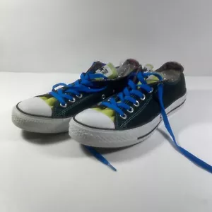 Converse Unisex All Star Casual Shoes Black Green Plaid Sneakers M 6 W 8 - Picture 1 of 15