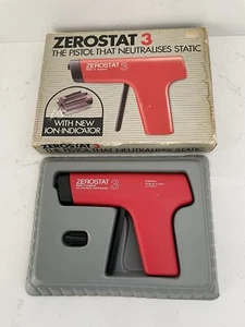 Zerostat 3 Pistola Antistatica Rossa Lavastoviglie per dischi in vinile vintage con scatola - Foto 1 di 6