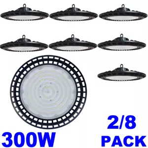 2-8PACK Round LED Shop Light 300W Factory Warehouse Commercial Light Fixtures - Picture 1 of 12