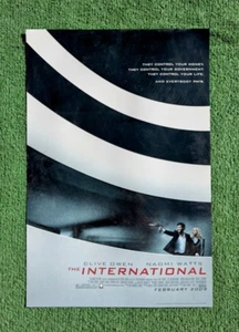 The International 2009 Promo Movie Poster: Clive Owen, Naomi Watts: 11x17" NOS - Picture 1 of 2