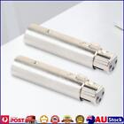 2x Xlr 3pin Male To Female Phase Reversal Adapter Plug Socket Cable Connect