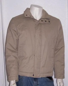BANANA REPUBLIC MEN'S BEIGE KHAKI ZIP JACKET QUILTED LINING SIZE SMALL - Picture 1 of 4