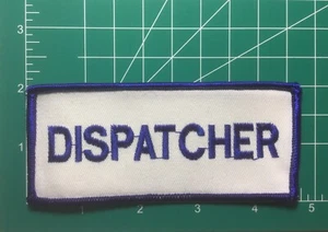 (2) DISPATCHER generischer rechteckiger Aufnäher - königlich auf weißem Twill | Polizeipersonal - Bild 1 von 4