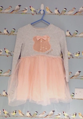 VESTIDO Team BLUSH lantejoulas rosa flutuante para BBC Children in Need idade 5-6 PUDSEY BEAR - Imagem 1 de 4