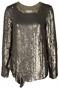 3.1 Phillip Lim Gold Sequin Top Size 2 - Picture 1 of 4