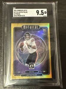 Justin Fields Gold Rookie | 2021 Donruss Optic Mythical Gold /10 MY-24 SGC 9.5