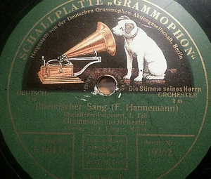 ORQUESTA GRAMÓFONO "Rheinischer Sang - Rheinlieder-Potpourri" gramófono 78 rpm - Imagen 1 de 2