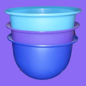 Juego de 3 cuencos para servir Tupperware Impressions 1,3 L verde azulado/púrpura/azul - Imagen 1 de 4