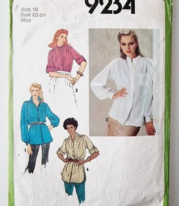 Simplicity Women’s Long or Short Sleeve Pullover Tunic Shirt Pattern Bust 83cm - Picture 1 of 3