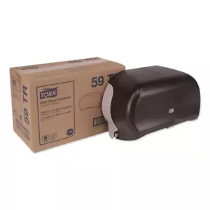 Dispensador de pañuelos de baño con rollo doble estándar TORK 59TR 12,75 x 5,57 x 8,25 humo NUEVO - Imagen 1 de 5