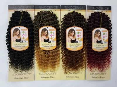I&I Hair Innocence EZCROCHET Bohemian Wave Braiding Hair Spectra 12" - Imagem 1 de 4
