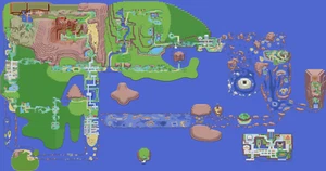 Pokemon TCG Playmat | Pokemon Emerald Hoenn Complete Map - Picture 1 of 2