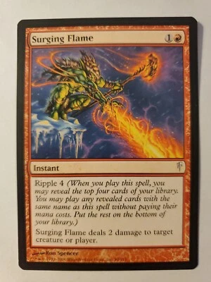 MTG Magic The Gathering Card Surging Flame Instant Red Coldsnap 2006 - Image 1 of 2