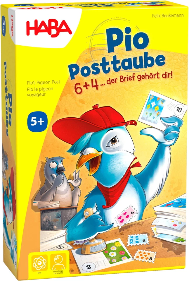 HABA Pio Posttaube Postspiel Rechen-Spiel Kinderspiel ab 5 Jahren 1306710001