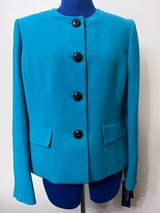 Jones Wear Damen Blazer Jacke Größe 10 türkisgrün 4-Knöpfe gefüttert Taschen Neu mit Etikett - Bild 1 von 7