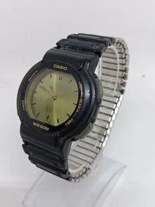 VINTAGE Casio ABX-52 Men's 39mm Gold Dial Japanese Quartz Phone/Fax Memory Watch - Picture 1 of 10