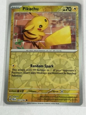 Pikachu 051/162 Sv05: Temporal Forces Reverse Holo - Image 1 of 2