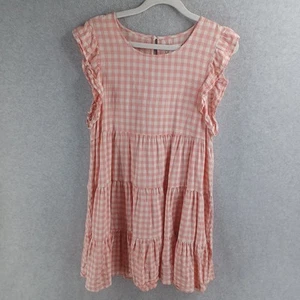 Vestido Babydoll Altar’d State Rosa Blanco Guinga Manga Corta Para Mujer Talla Mediana - Imagen 1 de 17