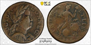 1785 Connecticut 1/2p Kupfer Kolonial M4.1-F.4 Afrikanischer Kopf PCGS SS30 Syd Martin - Bild 1 von 9