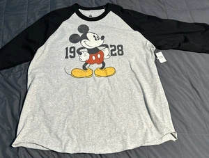 Maglietta Disney Disneyland Topolino Raglan Maniche 3/4 Spirito Tg. 2XL - Foto 1 di 5