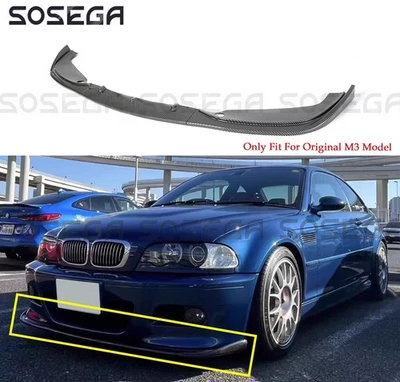 Alerón divisor de labios parachoques delantero pintado de carbono estilo H para BMW E46 M3 01-2006 Foto 1 de 4